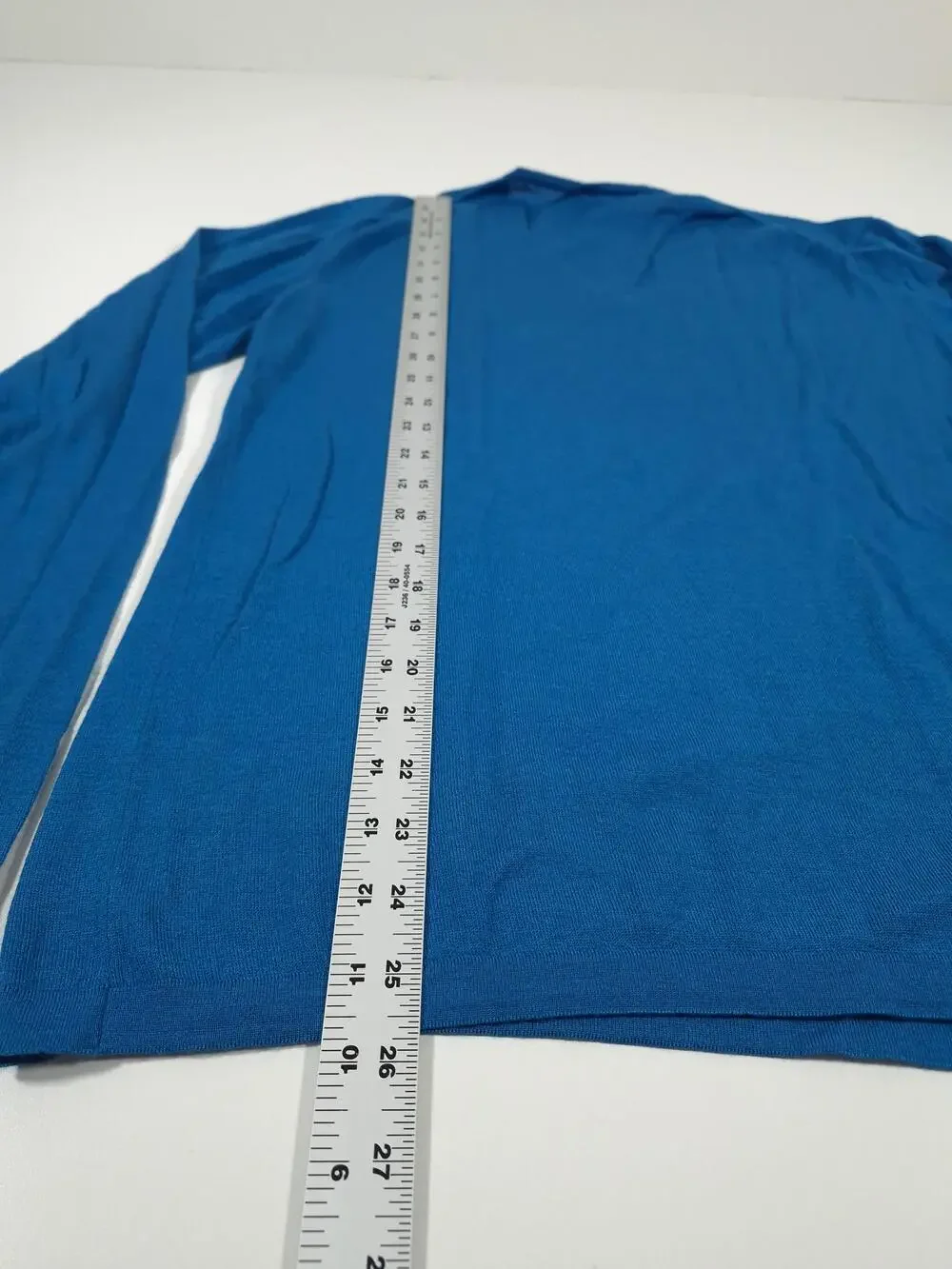 Gucci Sweater Mens M Blue V Neck Lightweight Knit Pullover Long Sleeve 50